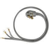 Certified Appliance Accessories 90-1052 3-Wire Open-End-Connector 40-Amp Range Cord, 5ft (Gray)