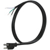 Certified Appliance Accessories 15-0336ST 10-Amp Grounded Straight Plug Head Power Supply Cord, 6ft (Black)
