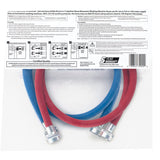 WM72RBR2PK 2 pk Red/Blue EPDM Washing Machine Hoses, 6ft