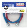 Certified Appliance Accessories 2 pk Red/Blue EPDM Washing Machine Hoses, 4ft