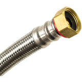 Braided Stainless Steel Water Heater Connector, 1.5ft