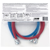 Certified Appliance Accessories 2 pk Red/Blue EPDM Washing Machine Hoses, 4ft