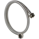Certified Appliance Accessories WM72SSL2PK 2 pk Braided Stainless Steel Washing Machine Hoses with Elbow, 6ft (Silver)
