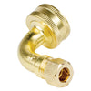 Certified Appliance Accessories BELBLF34382 Dishwasher Elbow with Nut & Compression Ferrule, 3/4" FGH (Female Garden Hose) x 3/8" MIP (Male Iron Pipe) (Gold)