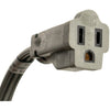 15-Amp Grounded Appliance Extension Cord, 12ft (Gray)