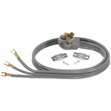 Certified Appliance Accessories 90-1054 3-Wire Open-End-Connector 40-Amp Range Cord, 6ft (Gray)