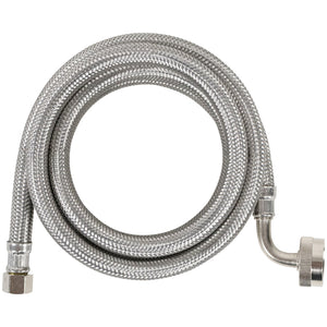 Certified Appliance Accessories DW72SSL Braided Stainless Steel Dishwasher Connector with Elbow, 6ft (Silver)