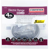 Certified Appliance Accessories 90-1080 3-Wire Eyelet 50-Amp Range Cord, 4ft (Gray)